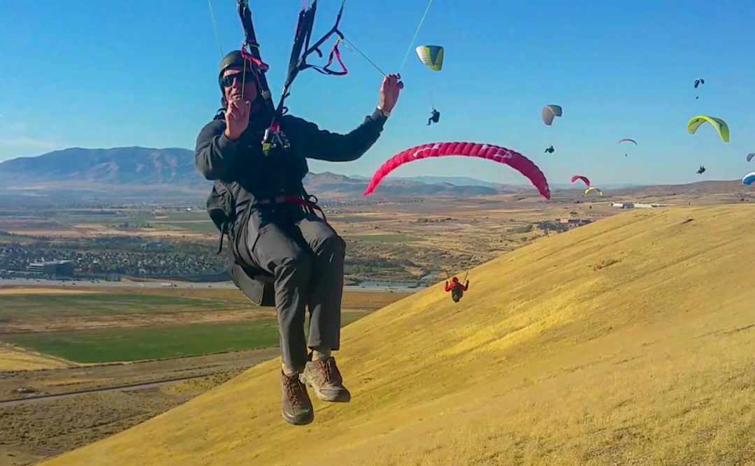 Flying Backwards in a Paraglider - FootFlyer